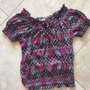 Macy’s belle du jour blouse patterned